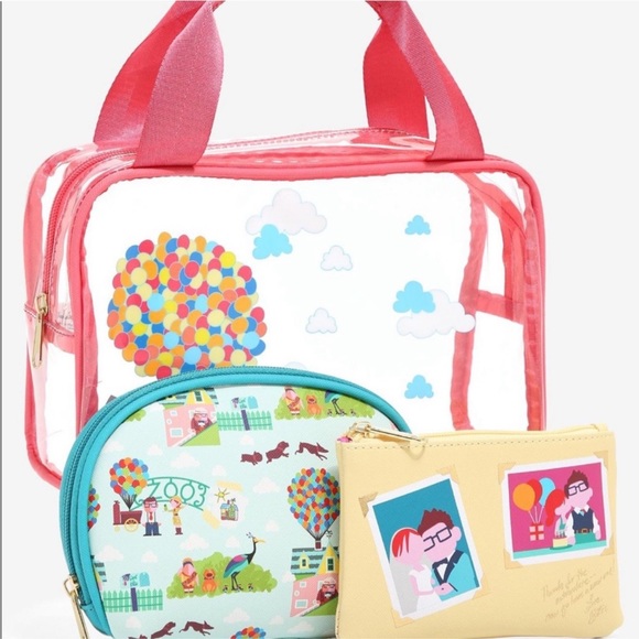 Loungefly Handbags - Disney Pixar Up Balloons & Adventures Cosmetic Bag Set
